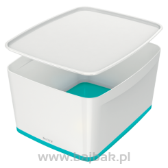 Pojemnik MyBox duży z pokrywką, biało-turkusowy 52161051