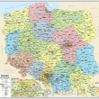 POLSKA - mapa fizyczna/ administarcyjna (dwustronna) 68x48 1:1,55 mln