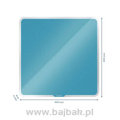 Szklana tablica magnetyczna Leitz Cosy 45x45cm, niebieska