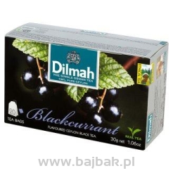 Herbata aromatyzowana Dilmah czarna porzeczka 20 torebek z zawieszką