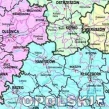 POLSKA - mapa administracyjna 100x100 1:750 000 - fragment