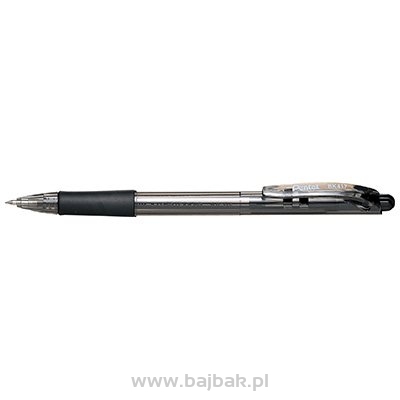 Długopis pstrykany WOW BK417/A czarny z gumowym uchwytem PENTEL
