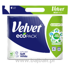 Papier toaletowy Velvet Ecoroll 4 rolki 