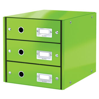 Pojemnik z 3 szufladami Leitz C&S WOW, zielony 60480054
