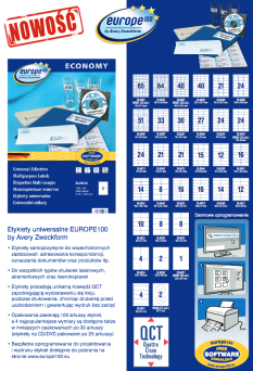 Etykiety Avery Zweckform 70x36 ELA010  (2400 sztuk) ECONOMY Europe 100