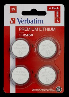 Baterie VERBATIM LITHIUM CR2450 3V BLISTER 4 szt. 49535