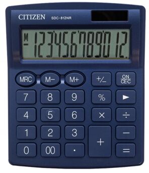 Kalkulator biurowy CITIZEN SDC-812NRNVE granatowy
