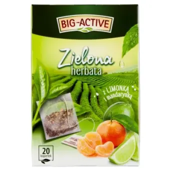Herbata BIG-ACTIVE TRUSKAWKA-GRAVIOLA zielona 20 kopert/34g 
