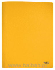 Skoroszyt kartonowy z płaskim metalowym mechanizmem Leitz Recycle, neutralny pod względem emisji CO2 A4 żółty 39040015
