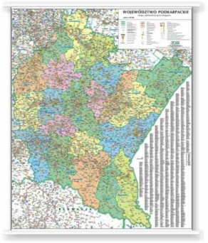 PODKARPACKIE - mapa administracyjno - samochodowa 100x120 1:200 000