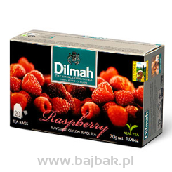 Herbata aromatyzowa Dilmah malina 20 torebek z zawieszką