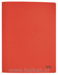 Skoroszyt kartonowy z płaskim metalowym mechanizmem Leitz Recycle, neutralny pod względem emisji CO2 A4 czerwony 39040025