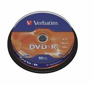 Dysk DVD-R (cake 10)  VERBATIM 4,7GB