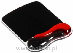 Podkładka KENSINGTON Crystal Mouse Pad- Wave czarno/czerwona