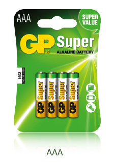 Baterie alkaliczna GP SUPER LR03/AAA (4 szt) 1,5V GPPCA24AS013 