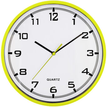 Zegar ścienny plastikowy 25,5 cm, jasno zielony z białą tarczą MPM E01.2478.41.A
