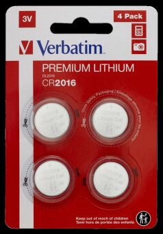 Baterie VERBATIM LITHIUM CR2016 3V BLISTER 4 szt. 49531