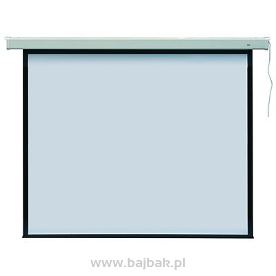 Ekran projekcyjny elektryczny PROFI przekątna 190 cm (75''),format 4:3, wymiary 114x153 cm, powierzchnia użytkowa ekranu: 108x147 cm
