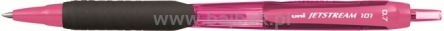 Długopis SXN-101C obudowa różówa wkład niebieski pstrykany UNI 