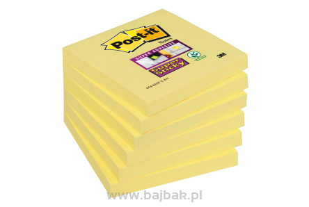 Bloczek samoprzylepny 622-12SSCY-EU Post-it® Super Sticky, żółty, 12 sztuk po 90 kartek, 47.6x47.6 