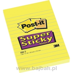Bloczek 660-S 102*152 żółty SUPER STICKY  3M