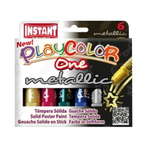 Farby w sztyfcie Playcolor one metallic pudełko 6 kolorów