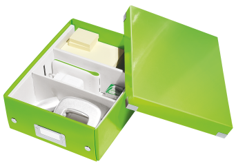 Pudełko z przegródkami Leitz Click & Store, małe zielone