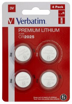 Baterie VERBATIM LITHIUM CR2025 BLISTER 4 szt. 49532