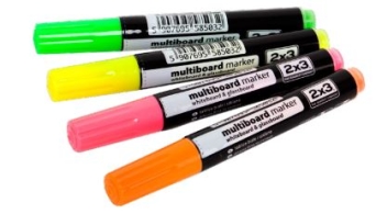 Markery Multiboard 2x3 mix 4 kolory fluorescencyjne