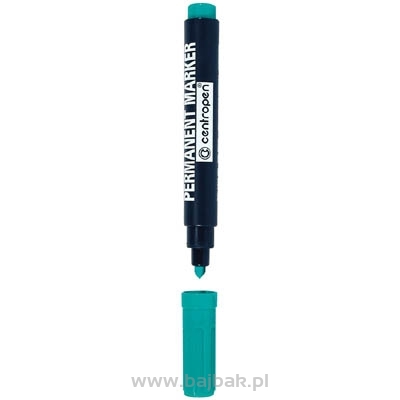 Marker  permanentny DRY SAFE INK Centropen zielony