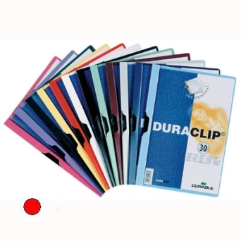 Skoroszyt zaciskowy Duraclip Original Durable do 30 kartek czerwony