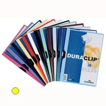 Skoroszyt zaciskowy Duraclip Original Durable do 30 kartek żółty