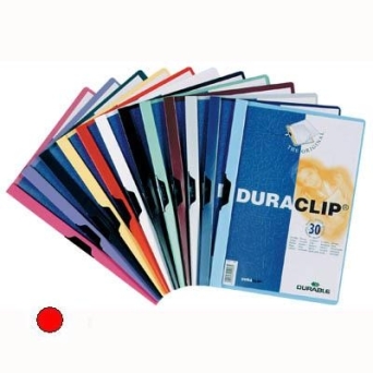Skoroszyt zaciskowy Duraclip Original Durable do 60 kartek czerwony