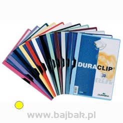 Skoroszyt zaciskowy Duraclip Original Durable do 60 kartek żółty