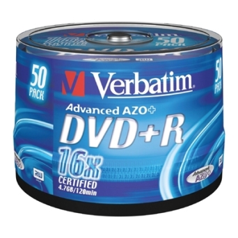 Dysk DVD+R VERBATIM 16* (cake 50 szt.)