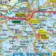 MAŁOPOLSKIE- mapa administracyjno - samochodowa 100x120 1:185 000 - fragment 1:1