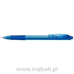 Długopis pstrykany WOW BK417/C niebieski z gumowy z uchwytem PENTEL