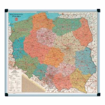 Tablica suchościeralna-magnetyczna administracyjna MAPA POLSKI VITTORIA 90 x 100