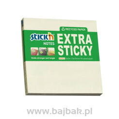 Notes samoprzylepny extra sticky 76x76mm żółty pastelowy 90 kartek  21660