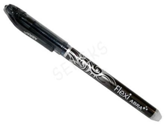 Długopis ścieralny FLEXI Abra czarny (wkład niebieski)