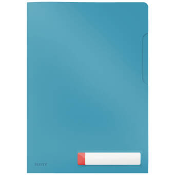 Folder A4 z kieszonką na etykietę Leitz Cosy, niebieski