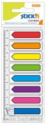 Zakładki indeksujące Strzałki 8 kolorów neon STICK`N x 15 Szt. + Linijka 