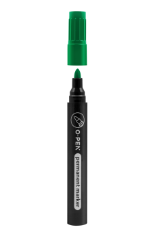 Marker permanentny ścięty G927C zielony O-PEN 