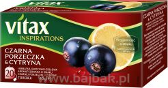 Herbata VITAX INSPIRATIONS Czarna Porzeczka & Cytryna 20t*2g zawieszka