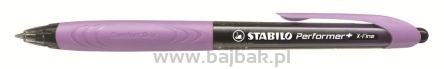 Długopis STABILO Performer+ 0,35 mm, czarny/fioletowy
