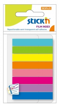 Zakładki indeksujące 8 kolorów neon 8x8x45 STICK`N 