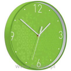Cichy zegar ścienny Leitz WOW zielony 90150054 