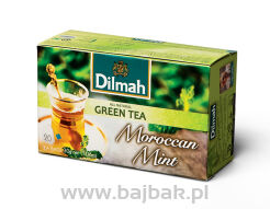 Herbata DILMAH GREEN TEA zielona&mięta MOROCCAN  20t*1,5g zielona