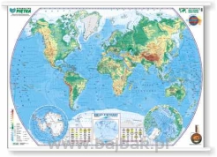 ŚWIAT - mapa fizyczna 190x130 1:20 000 000
