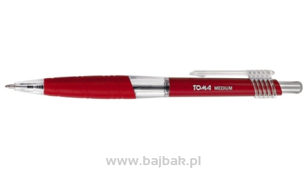 Długopis MEDIUM TO-038 czerwony TOMA 